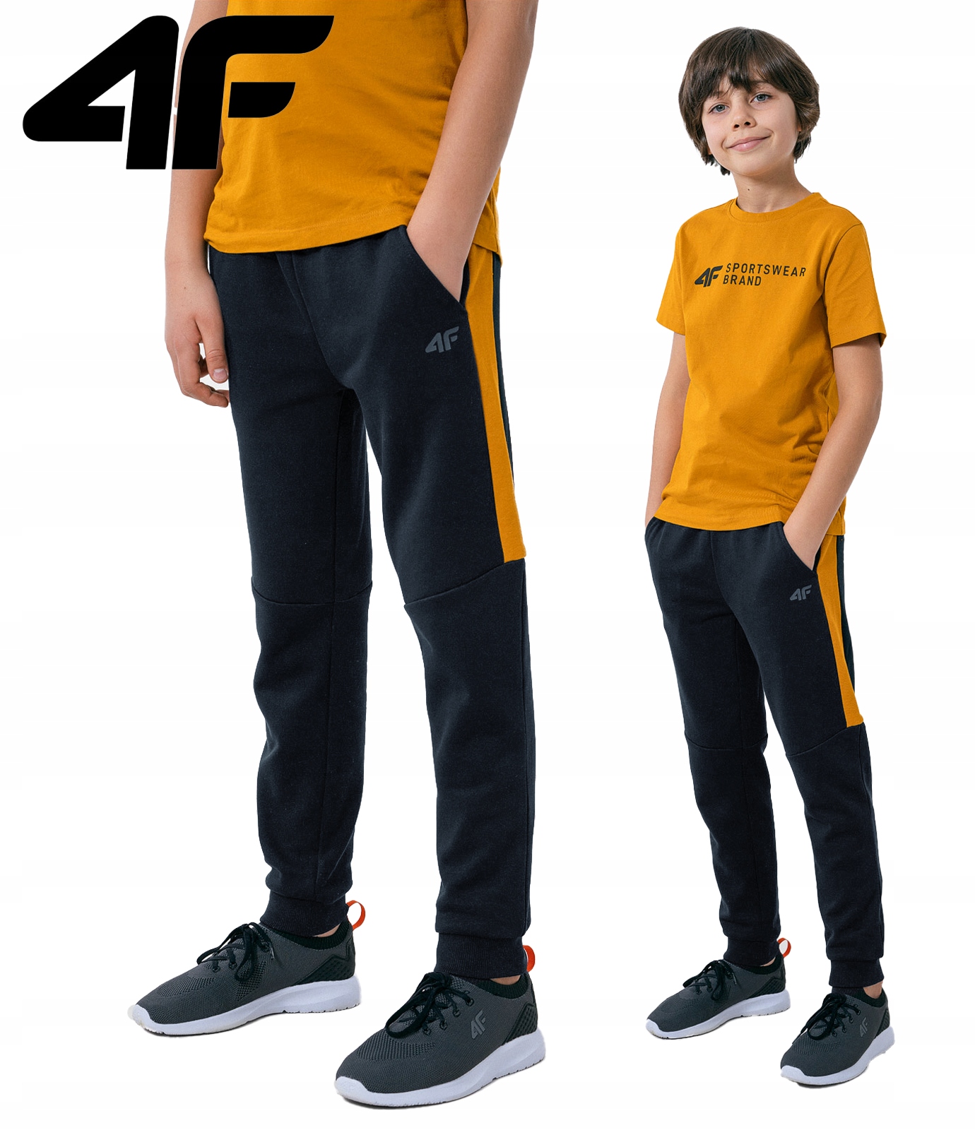 

4F Spodnie Joggery Dres Wf Granat Z22 JSPMD002 164