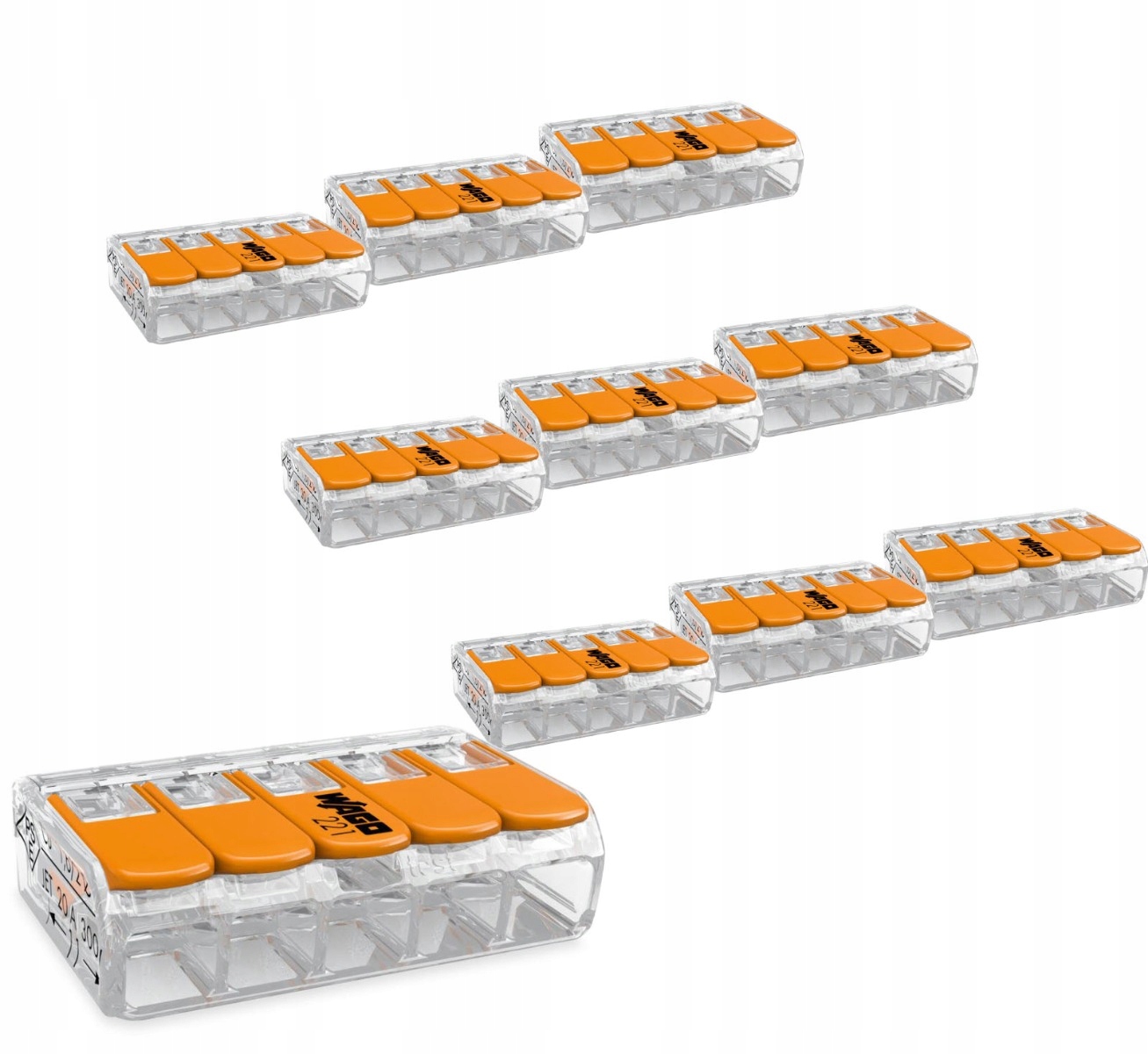 

10x Złączka Wago 221-415 Szybkozłączka 5x0,2-4mm