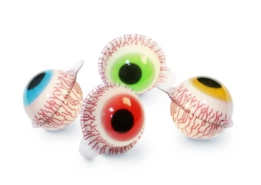 Levně Želé Bonbony s náplní ve tvaru očí Ideální na Halloween 70 kusů