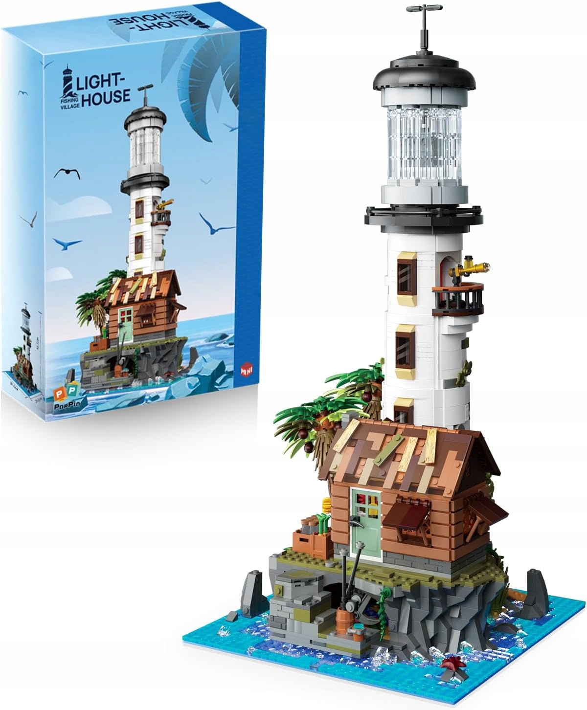 Klocki Konstrukcyjne Bricktribe Latarnia Architektura Morska Puzzle 3D Pro