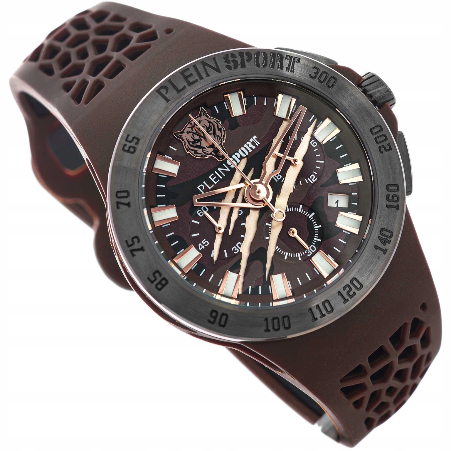 Pánské Sportovní Hodinky PSABA0423 Thunderstorm Chrono Hnědé S Řemínkem