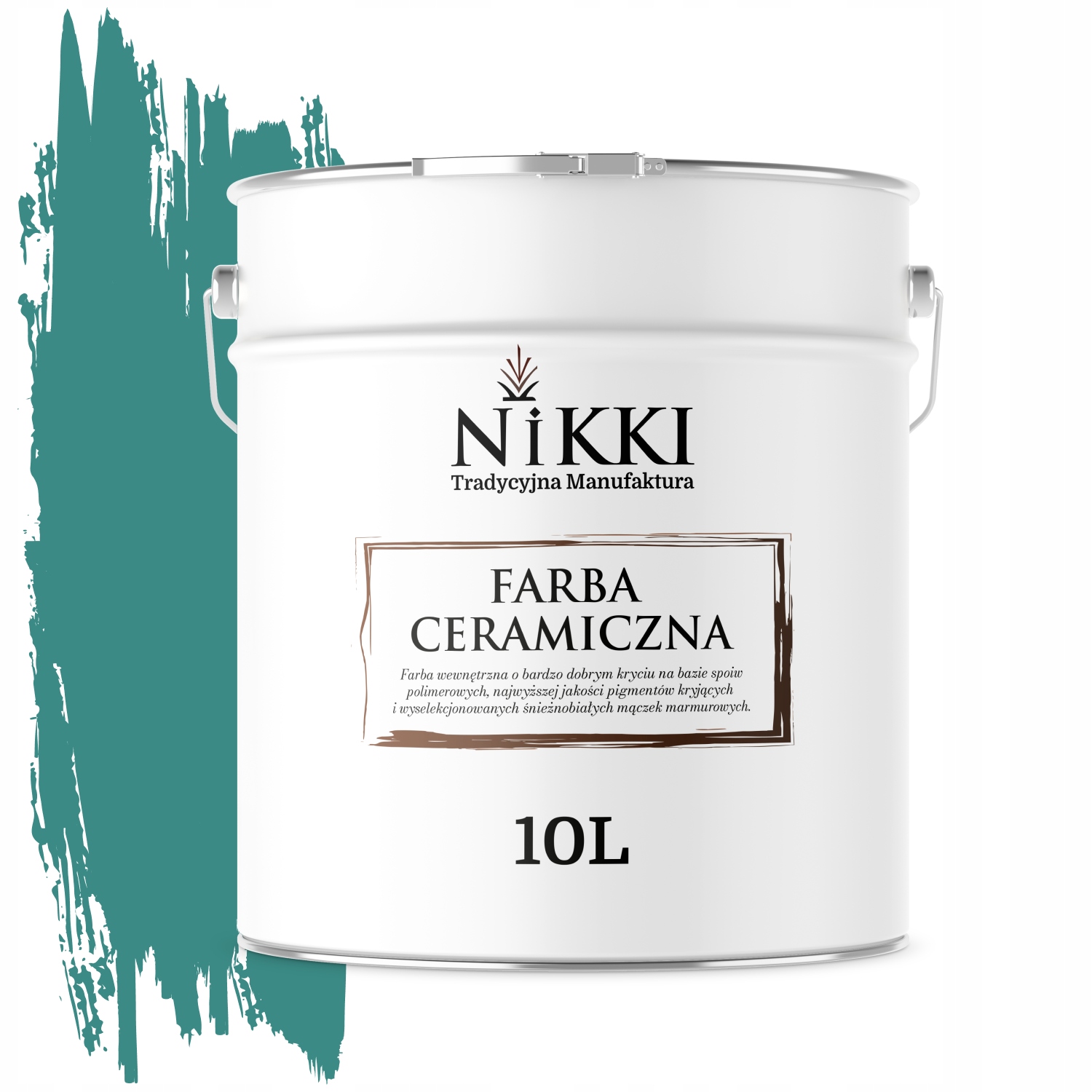 Keramická Stropná Farba Tyrkysová Tmavá H1421 Hlboká Matná 10 L