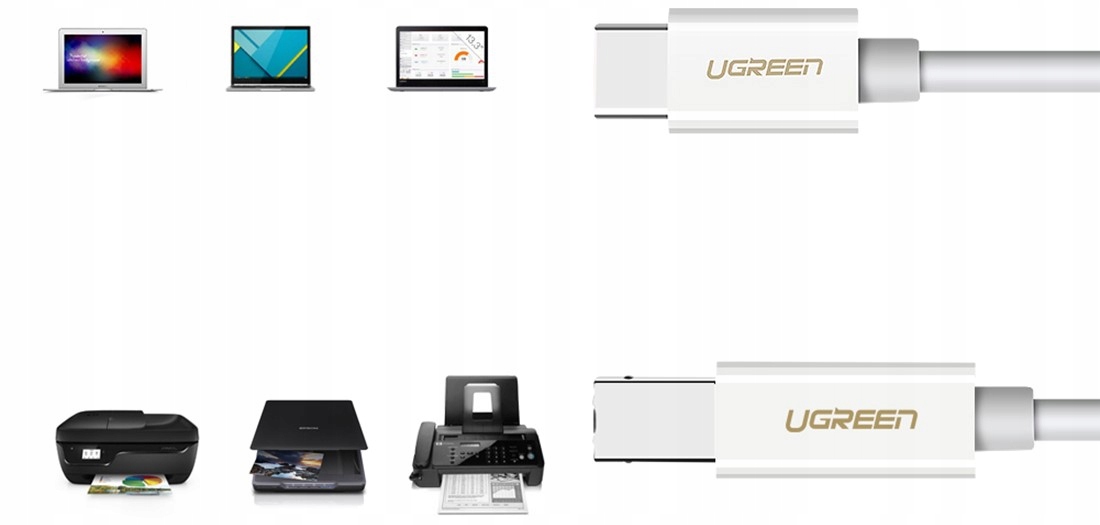 KABEL PRZEWÓD USB 2.0 C-B UGREEN DO DRUKARKI 1M Marka Ugreen