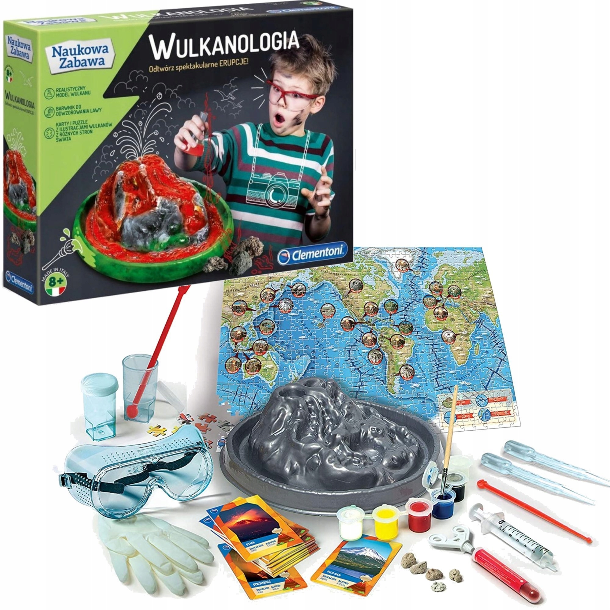 

Zestaw Edukacyjn Wulkanologia Doświadczenia Wulkan