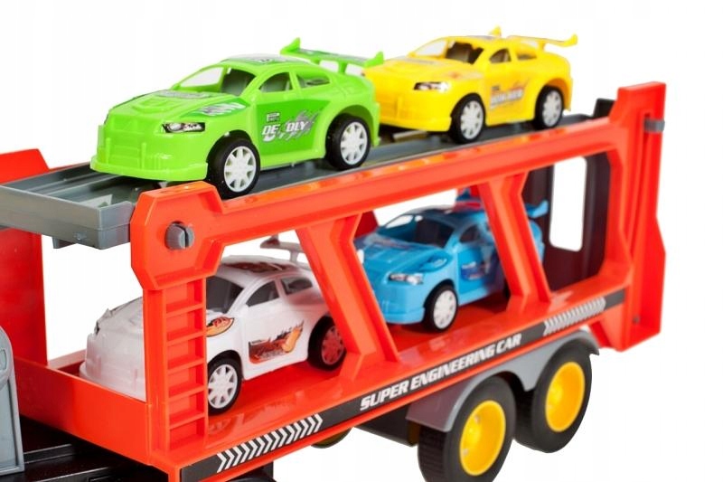 CIĘŻARÓWKA LAWETA Z Samochodami Światło Dźwięk Waga (z opakowaniem) 1 kg