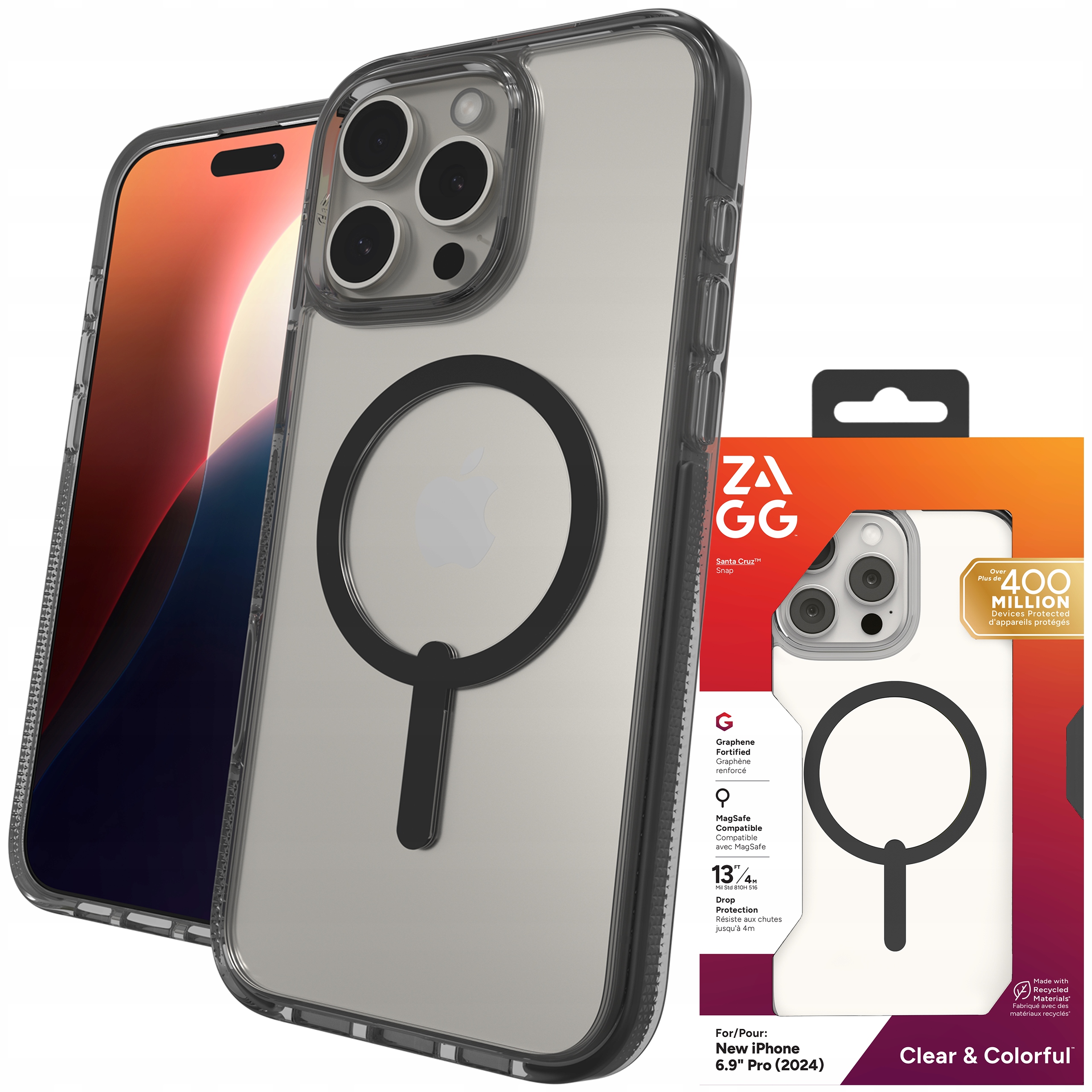 Zagg Santa Cruz Snap Case – Pouzdro s MagSafe pro iPhone 16 Pro Max