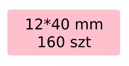 

Niimbot Etykiety Naklejki Różowe 12*40mm 160szt