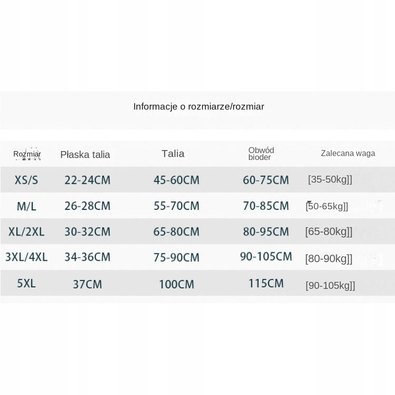 DAMSKIE MOCNO BODY WYSZCZUPLAJĄCE BRZUCH GORSET MODELUJACE, 5XL Linia plus size (duże rozmiary)