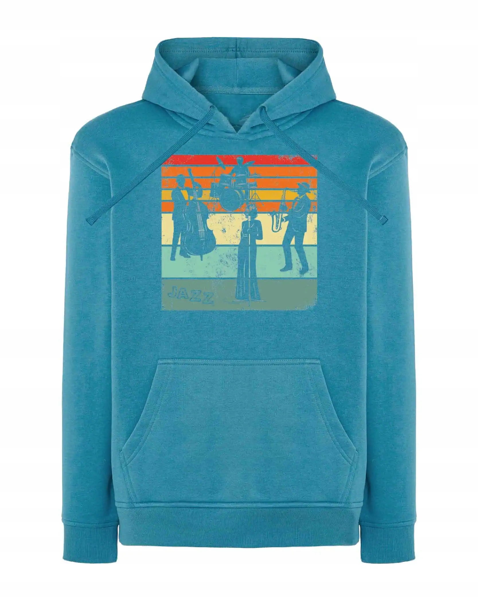 Mikina s kapucí Jazz Hudba Koncert Barvy Modrá L