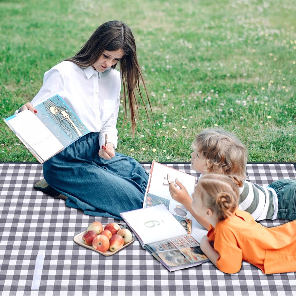 KOC PIKNIKOWY PLAŻOWY TKANINA OXFORD WODOODPORNY DUŻA MATA 200X145 XL Model Mata kempingowa