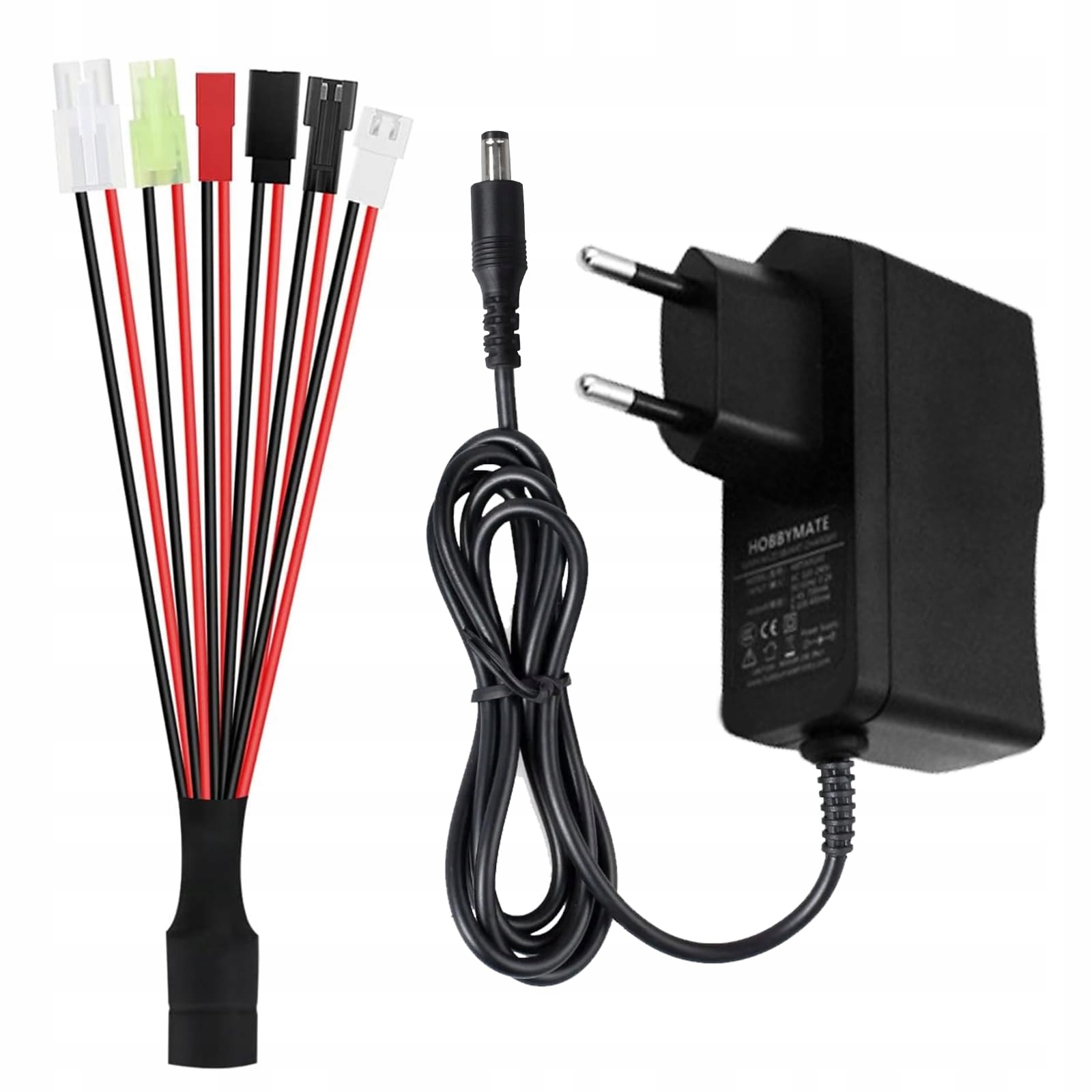 Ładowarka 2.4V-12V Do Akumulatorów NIMH NiCd 6 Wtyczki Modelarstwo