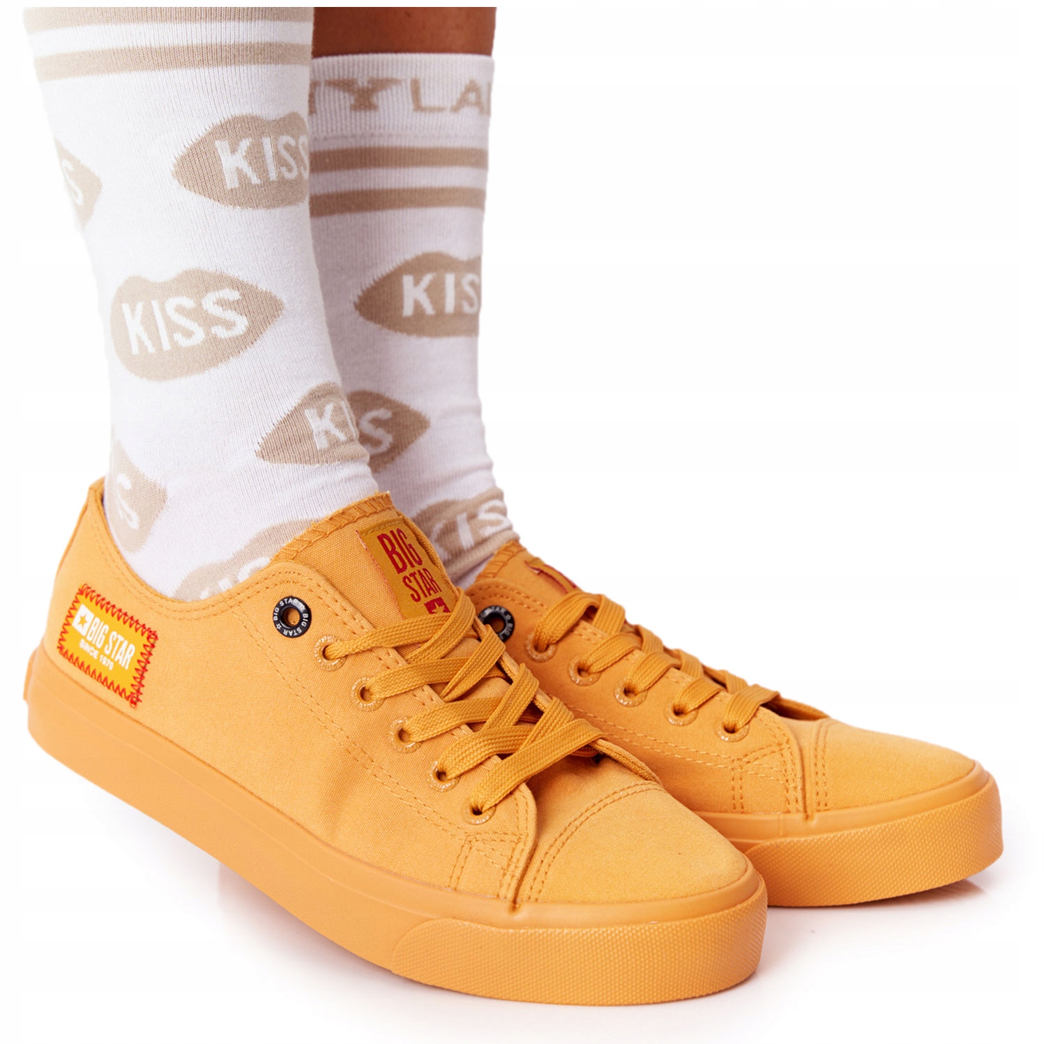 

Damskie Trampki Big Star HH274134 Żółte 38