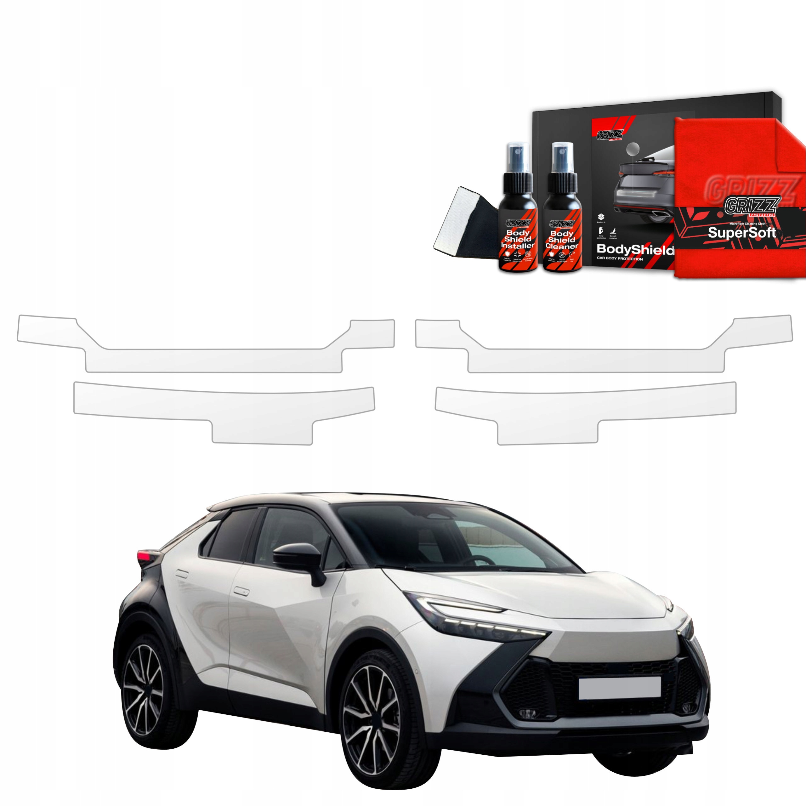 4v1 Fólie Ppf dýha na prahy pro Toyota C-hr (2023-2025)