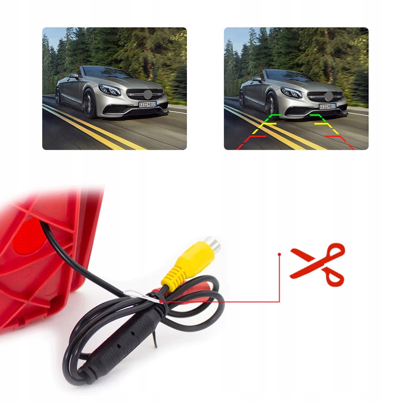 Kamera COFANIA do VW Caddy 2013-2015 światlo STOP Wyświetlacz LCD brak w zestawie