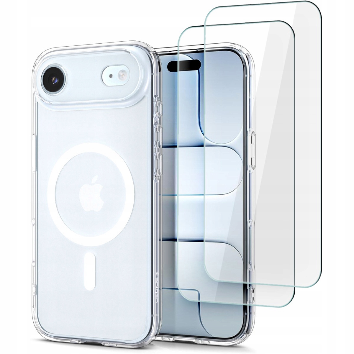 Etui Spigen+ 2-PAK Szkło Do Iphone 17 Air, Przezroczyste, Sztywne, Magsafe