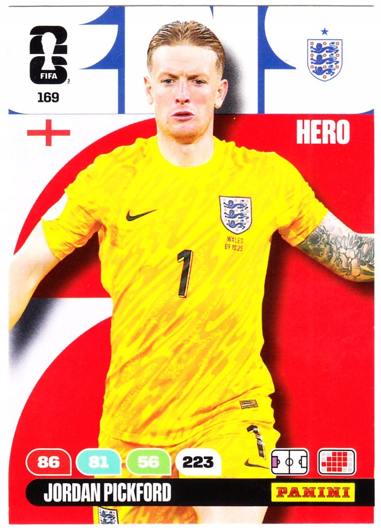 Karta Kolekcjonerska Panini Fifa World Cup 2026 Core Jordan Pickford 169