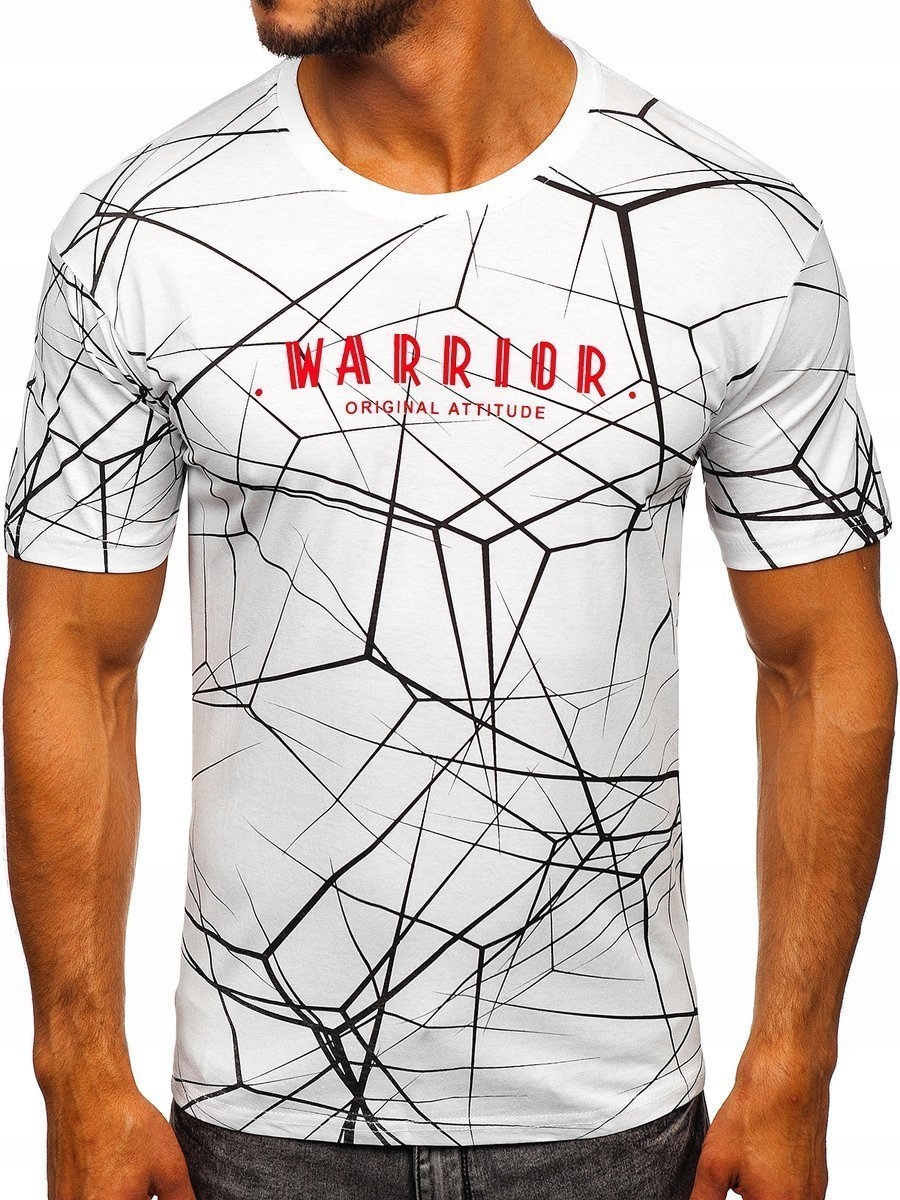 

T-shirt Z Nadrukiem Biały SS10935 Rozmiar_xl