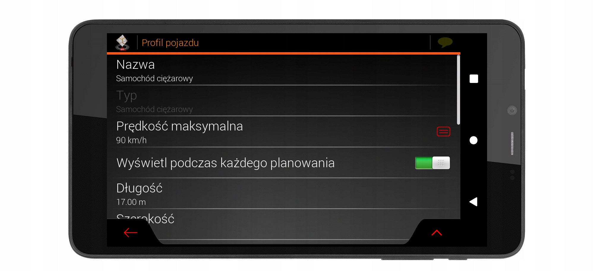 Nawigacja dla CIEZAROWKI TIR iGO ANDROID Eagle 702 Operating System other