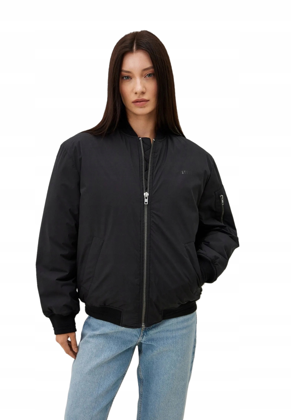 Mustang Černá Dámská Podzimní Bunda Bomber Volná M