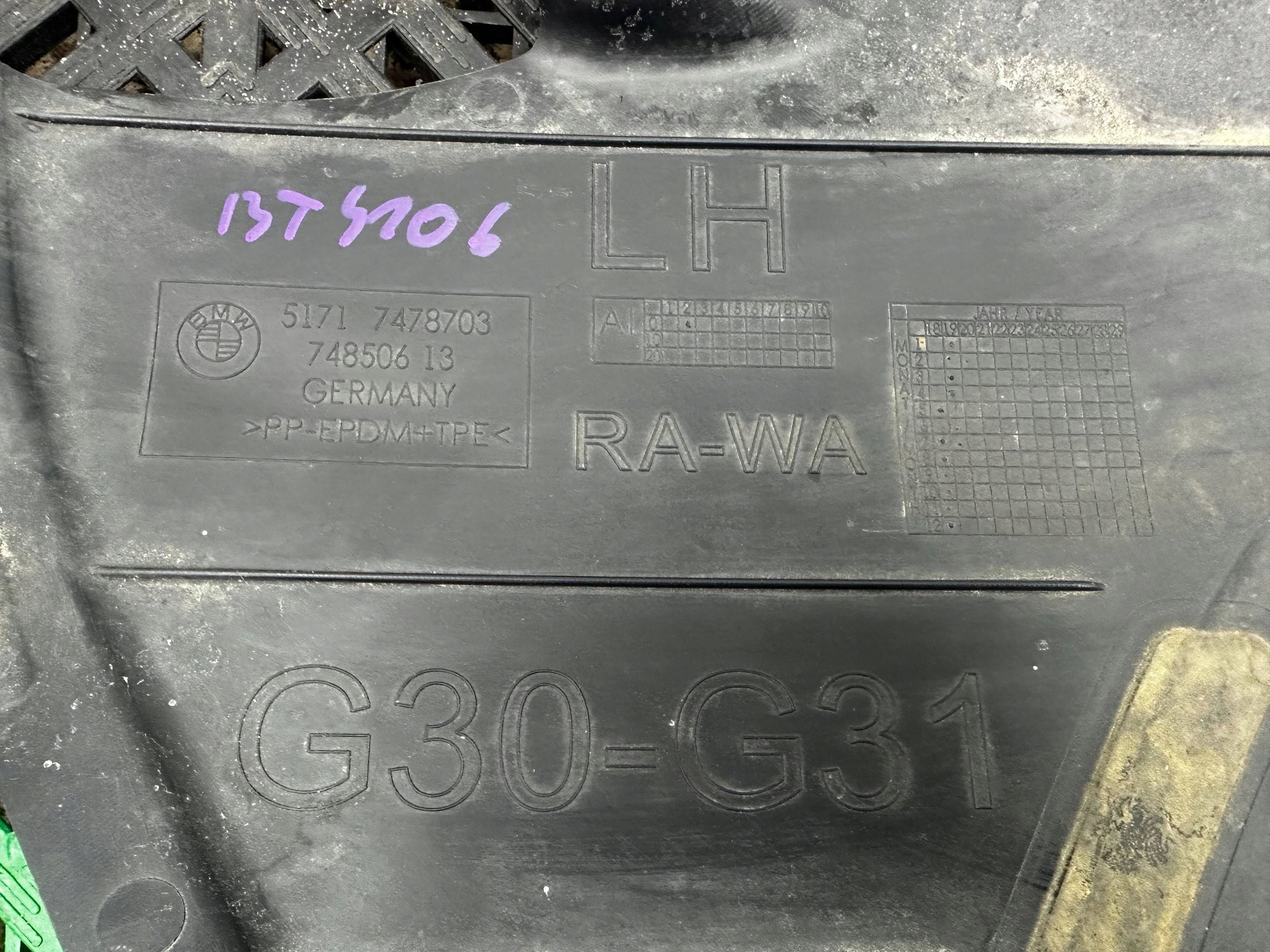 mudguard front BMW 5 G30 G31 7478703