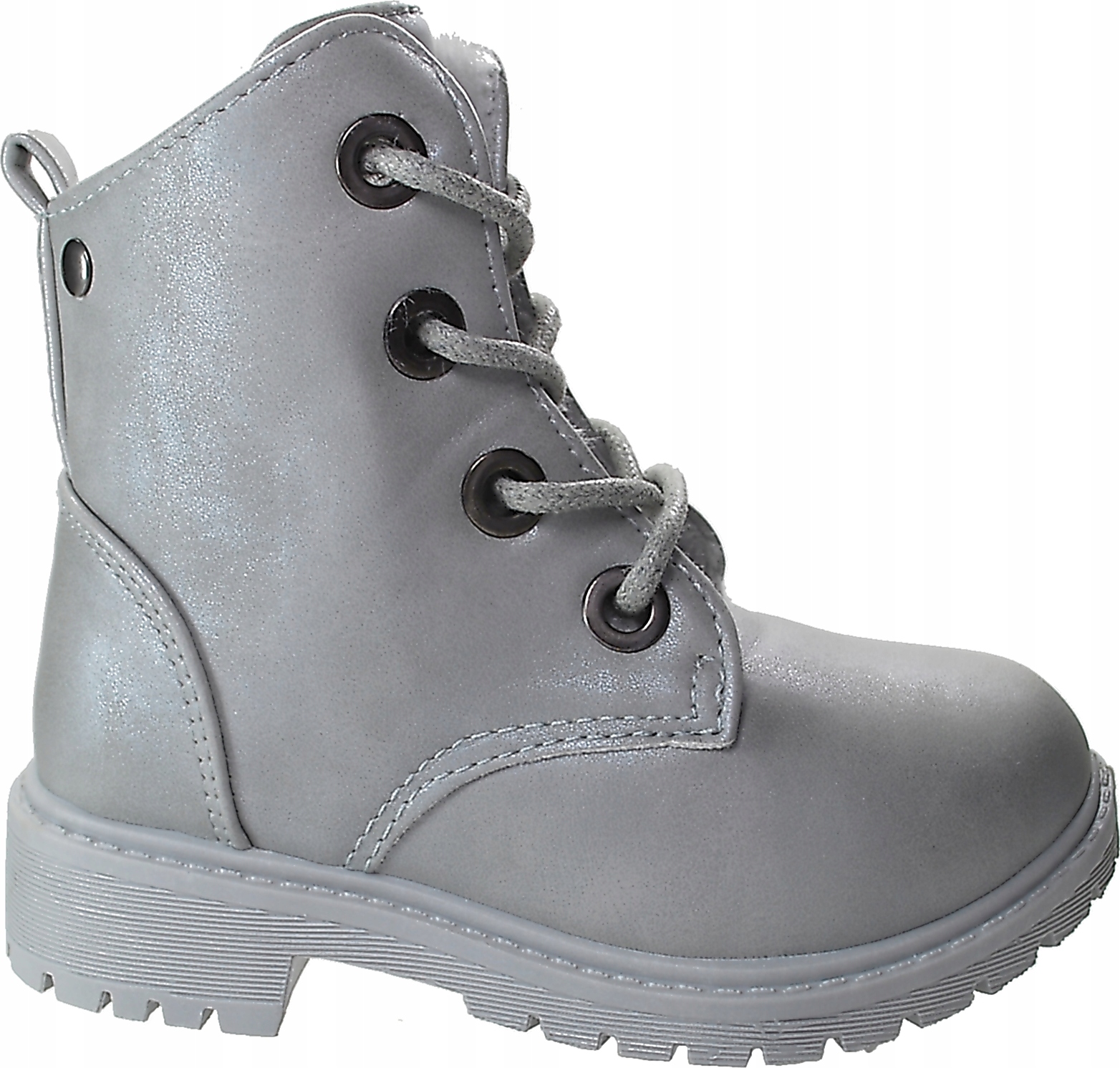 

Szare Zimowe Trapery Kozaki futro Zamek r 27