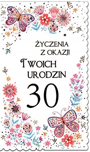

na 30 urodziny Kartka z tekstem A6453-30