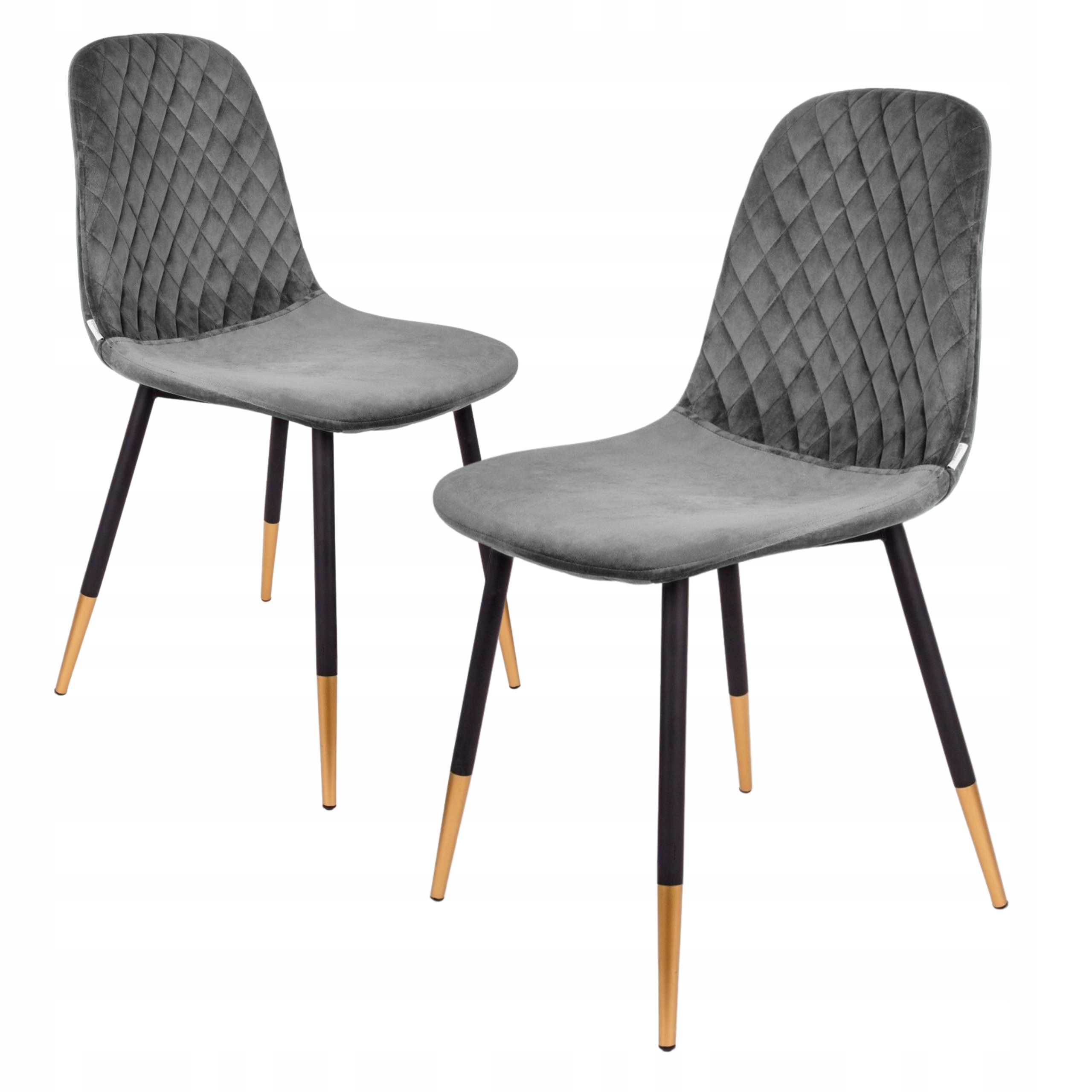 Sada 2 x velúrová stolička Noir Pohodlná do jedálne a kuchyne