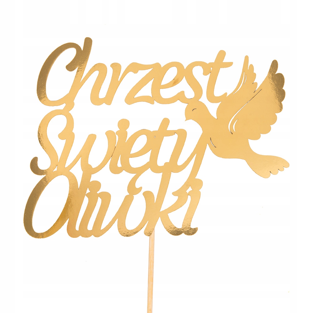 TOPPER NA CHRZEST święty Własny Napis Personalizowany Papierowy Na Tort Marka inny