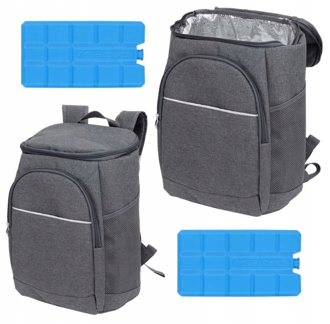 PLECAK TERMICZNY TURYSTYCZNY 14l + WKŁADY CHŁODZĄCE MROŻĄCE 2x200ml Zestaw