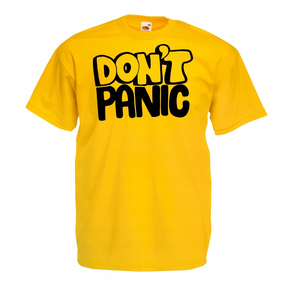 

Koszulka dont panic nie panikuj XL żółta