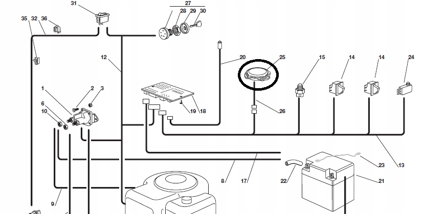 CZUJNIK SIEDZENIA CASTEL GARDEN TC J JP 92 F 72 OR Marka Stiga