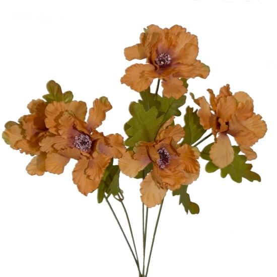 

Pomarańczowy sztuczny kwiat bukiet anemonów 39 cm