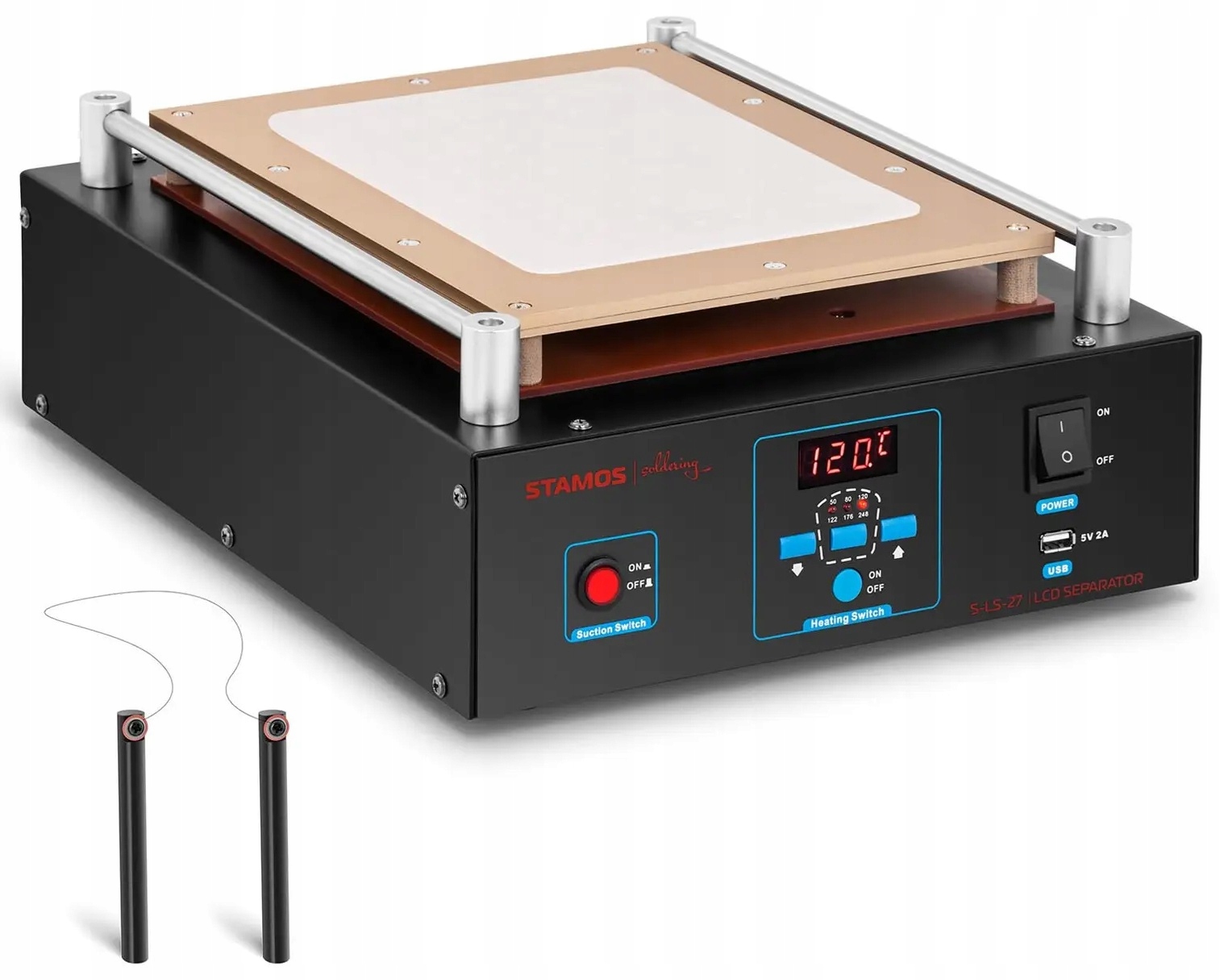 LCD oddělovač pro opravu displejů chytrých telefonů/tabletů 12" Stamos S-LS-27