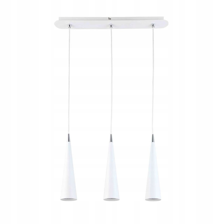 Kónická závěsná lampa Pietro Wh lišta do jídelny