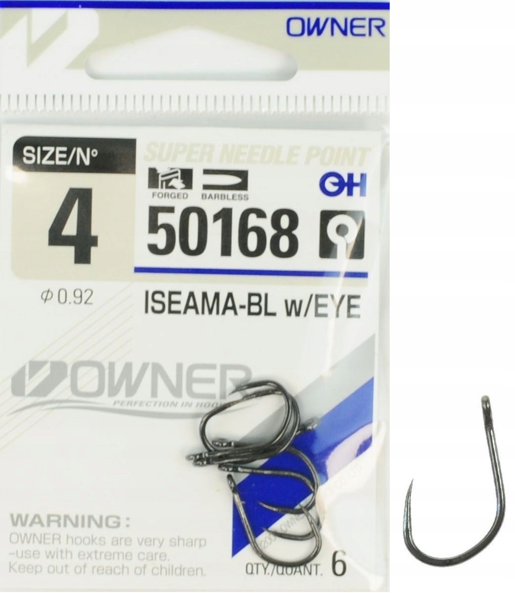 Nr 4 Haczyki Owner Iseama-bl 50168 Bezzadziorowe Method Feeder