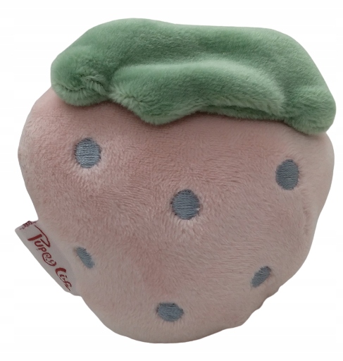 

materiałowy gryzak truskawka z piszczałką - 9 cm