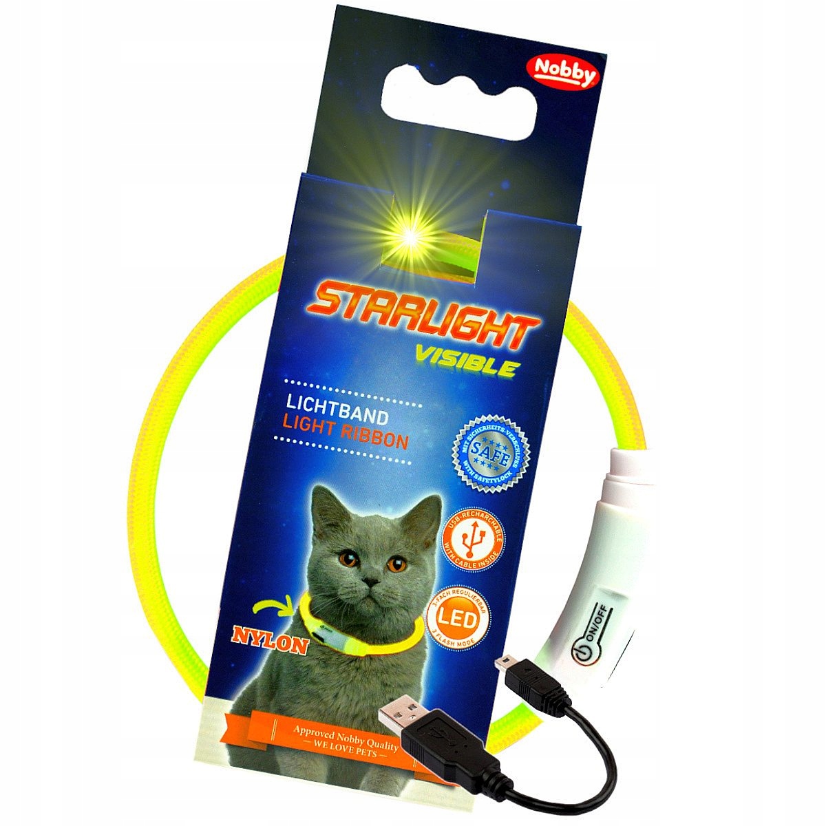 

Mrugająca Opaska Led Obroża Kota Kotów Psa Usb