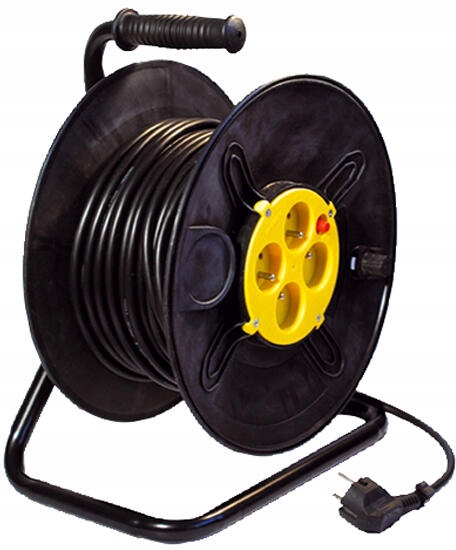 bubon navíjací 40m, 3x1, 5mm, 4 zásuvky
