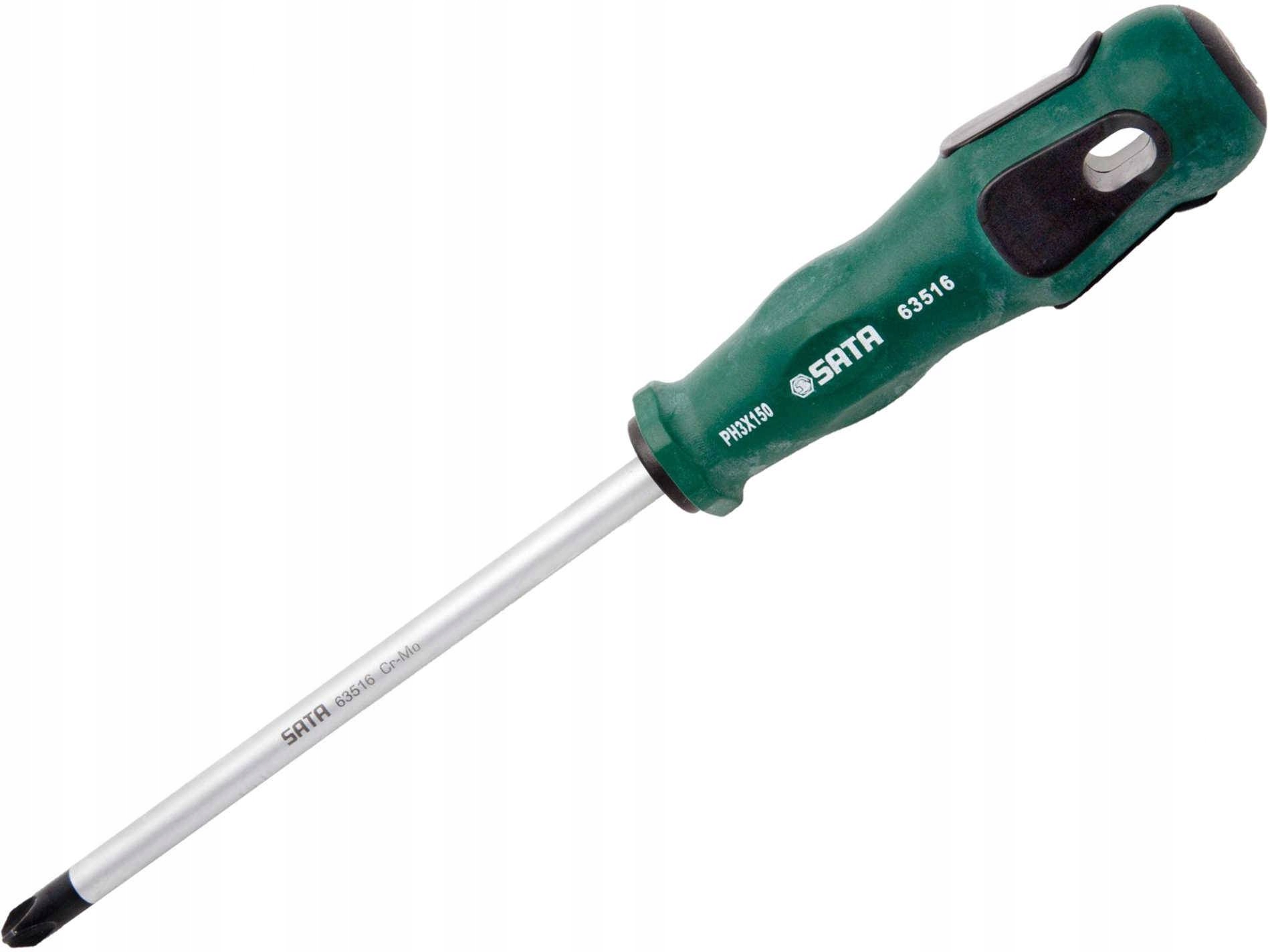

Sata Wkrętak PH0 Śrubokręt Krzyżakowy 200MM 63505