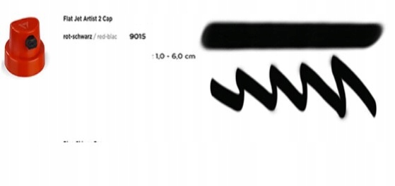 MOTIP DYSZA CZERWONA 1-6 CM PROFESJONALNA KOŃCÓWKA SPRAY EFEKT PISTOLETU Rodzaj akrylowe