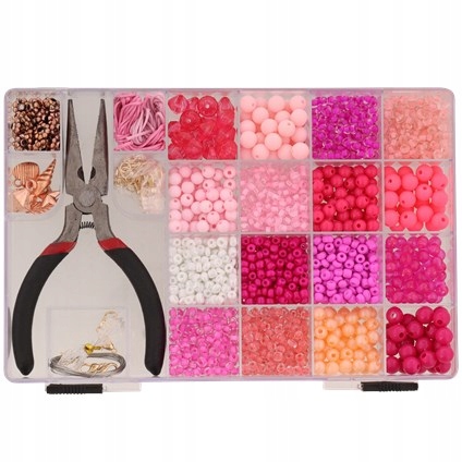 ZESTAW DO TWORZENIA BIŻUTERII KORALIKI I AKCESORIA