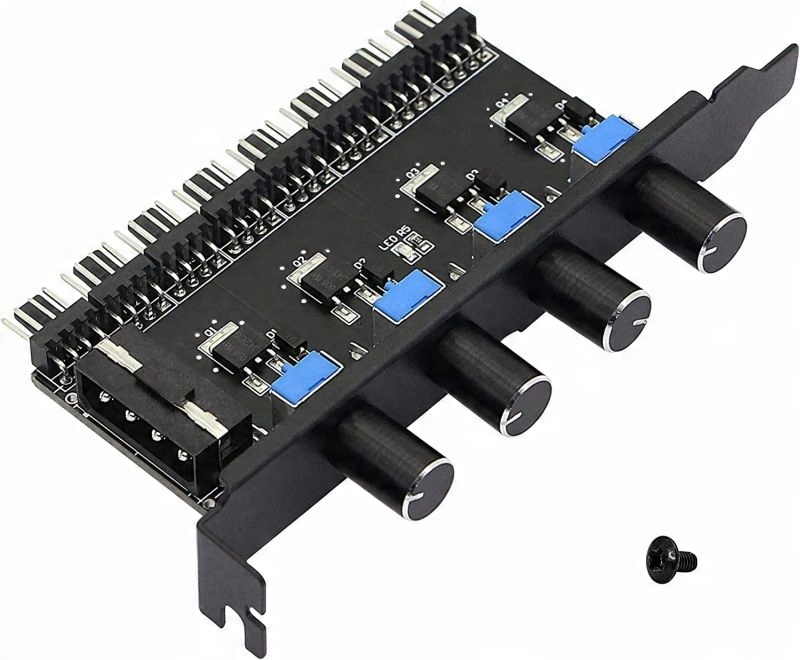 

Hub Rozdzielacz Molex 8x 3 4 Pin wentylatorów Pwm