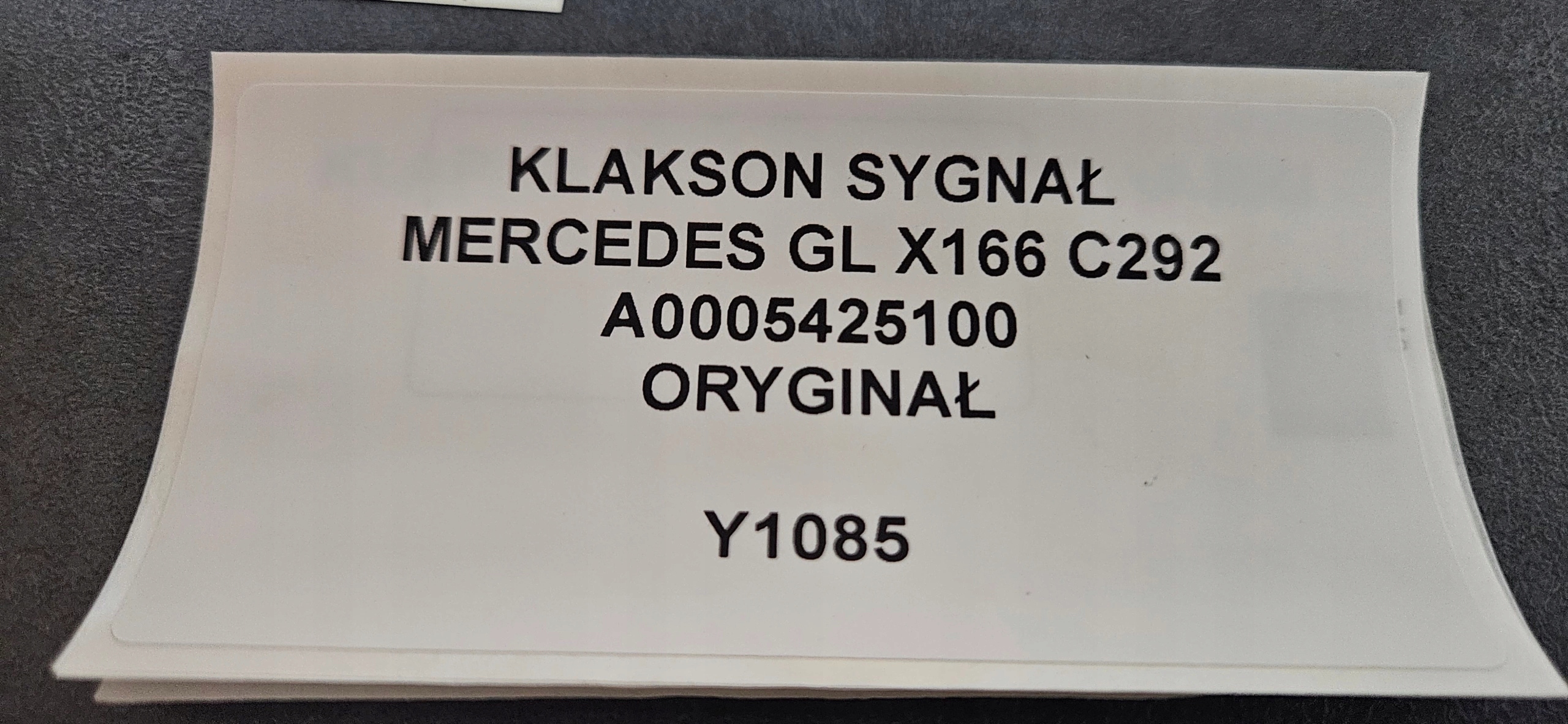 KLAKSON SYGNAL MERCEDES GL X166 C292 Originale