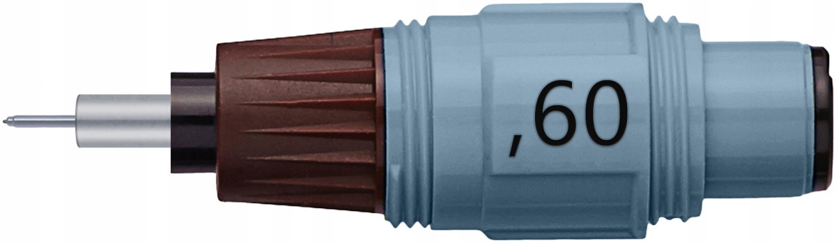 Uniwersalna KOŃCÓWKA kreślarska do TUSZOGRAFU precyzyjna 0.60 MM ROTRING Grubość 0.6 mm
