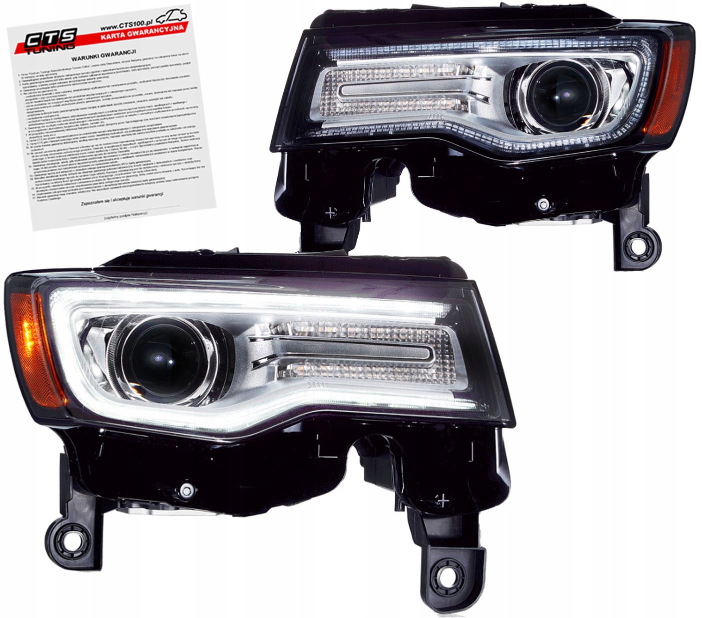 Jeep Grand Cherokee WK2 13-21 Lampy přední světlomety Full Led Drl