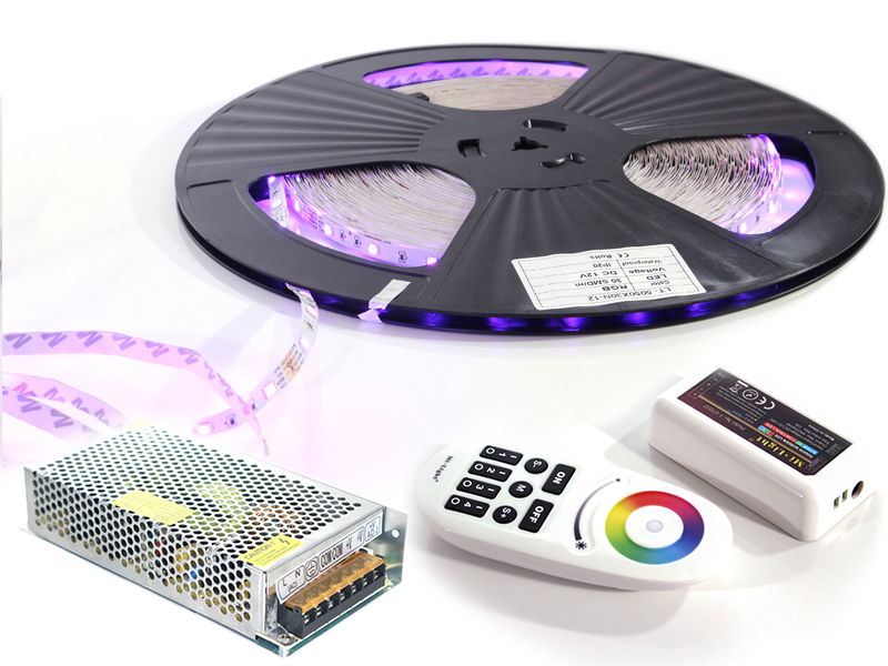 

Taśma Led Rgb 40m oświetlenie cały komplet pilot