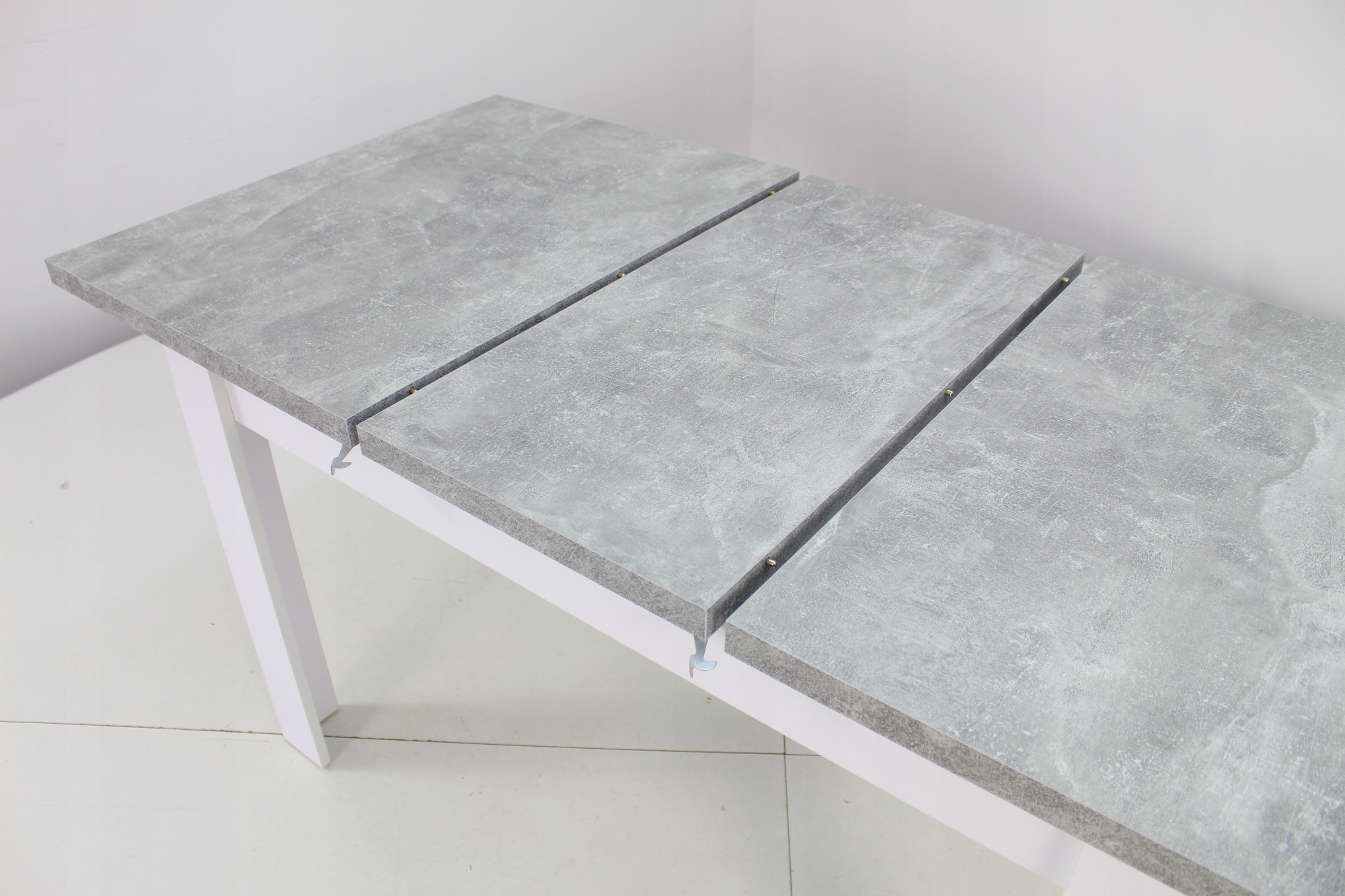 Komplet 6 krzeseł i stół 80x120/160 cm do kuchni Kolor korpusu stołu biały