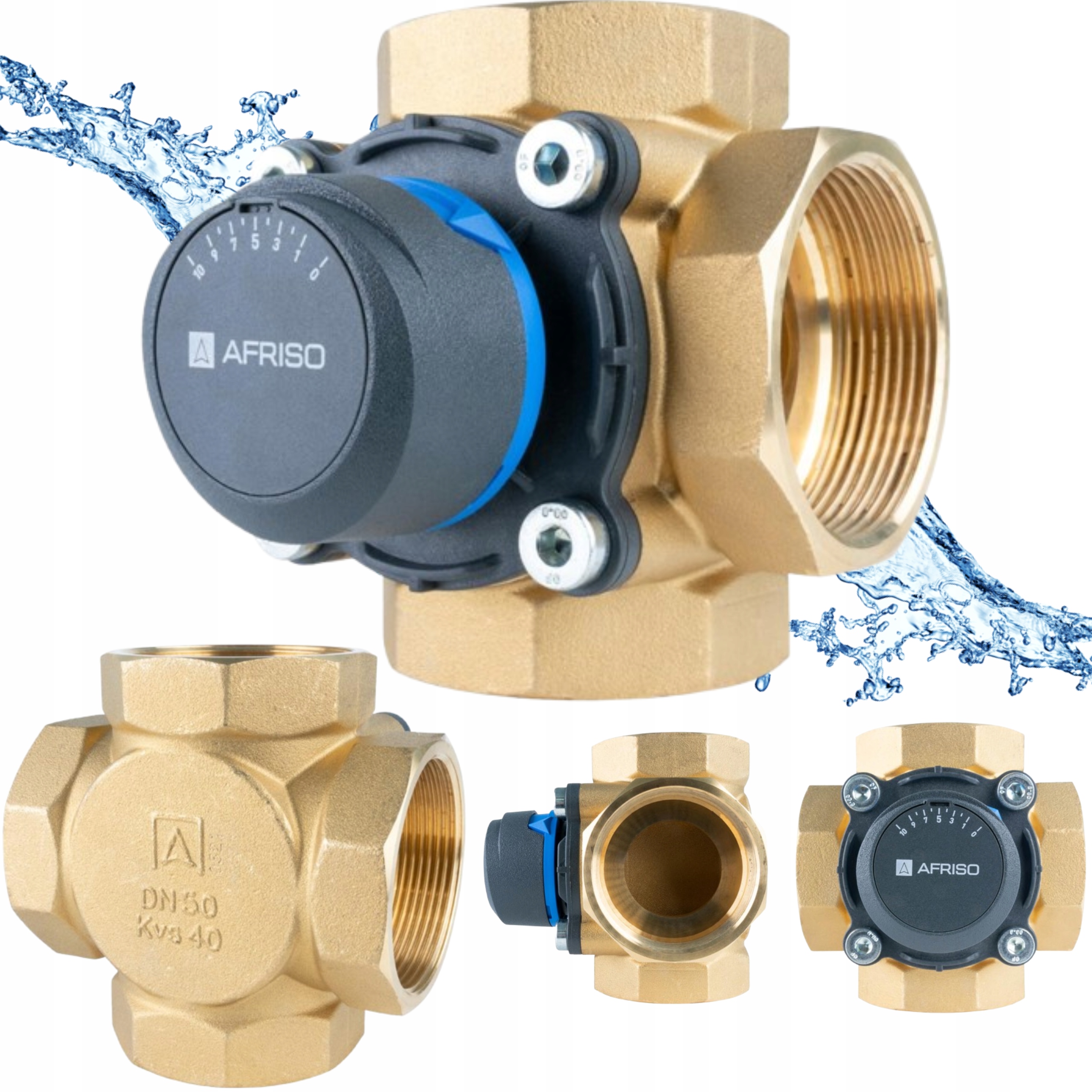 4-CESTNÝ Otočný Zmiešavací Ventil Arv 487 Vario Proclick DN50 2" Afriso