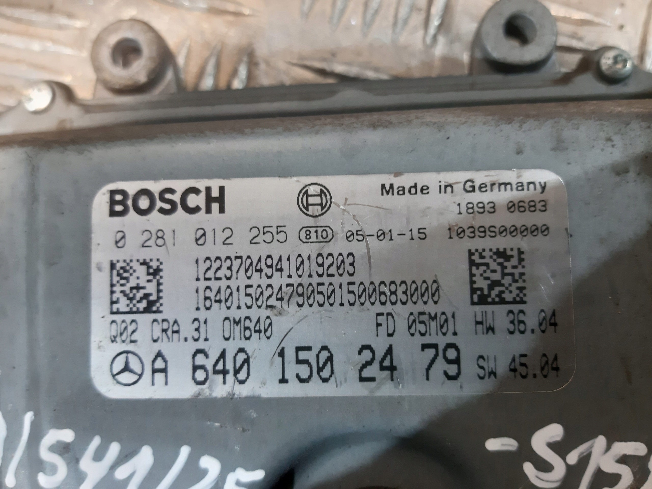 control unit of the engine BOSCH 0281012255 MERCEDES W169 2.0 CDI