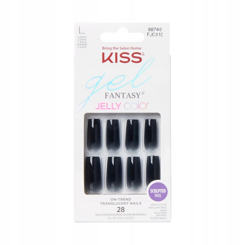 Kiss Umělé nehty Gel Fantasy Jelly Color (velikost L) 1 balení (28 kusů)